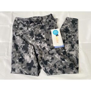Marika Contender Luxe Black Circle In half Tone Camo Leggings New Size S 25"